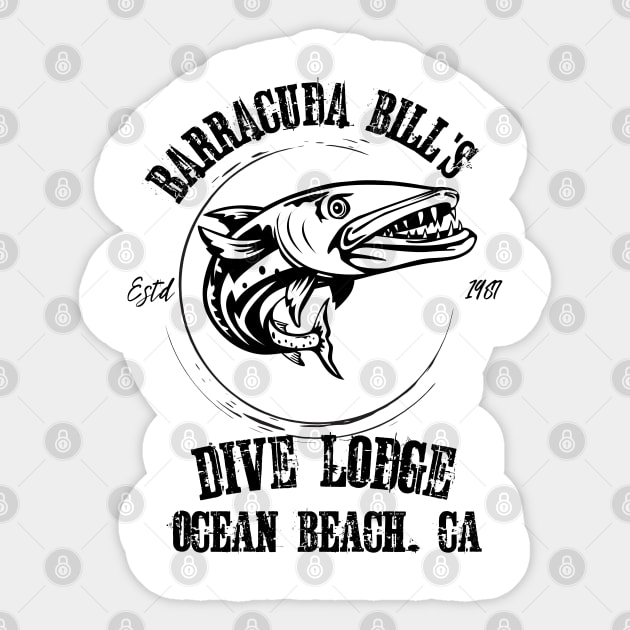 Barracuda Bills Dive Lodge, Scuba Sticker by Teessential